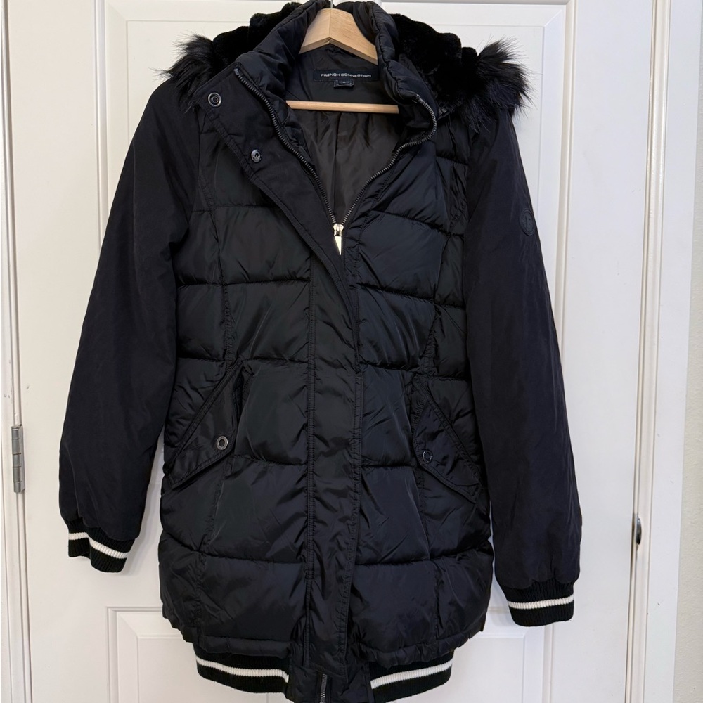 French Connection Black Puffer Jacket